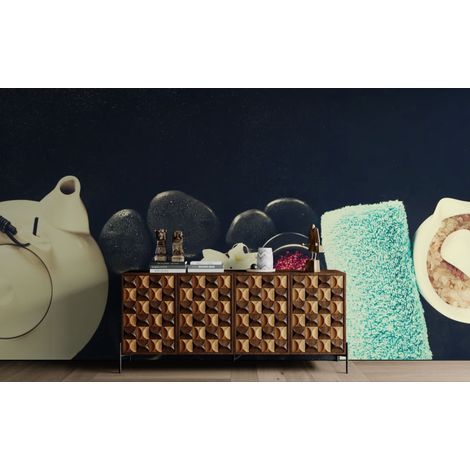 papier peint bien-être – spa et sérénité minérale - 150 x 250 cm (1/2)