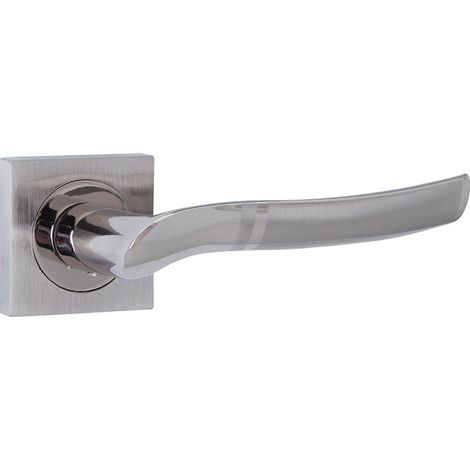 Manilla Zamak Níquel Combinado Roseta Cuadrada Puerta Interior (1/5)