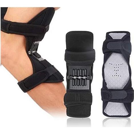 Genouillères Genouillère Booster Rotule Genou Articulation Booster Sport Pads Meilleures Genouillères pour Hommes et Femmes Adaptées au Sport 2 Pièces 29cm Noir (1/3)