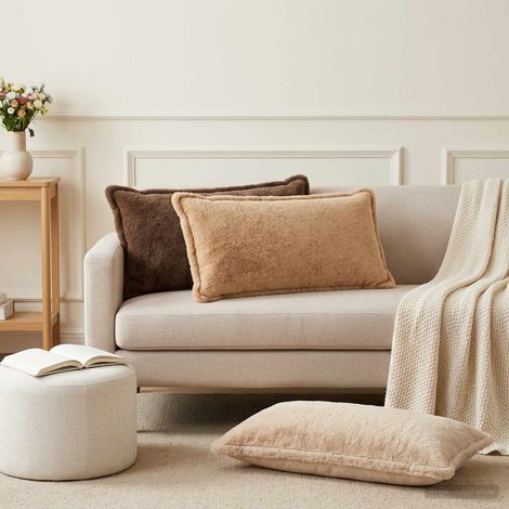 vidaXL Cushion Cover 2 pcs HOUTEN Light Brown 40 x 80 cm (1/5)