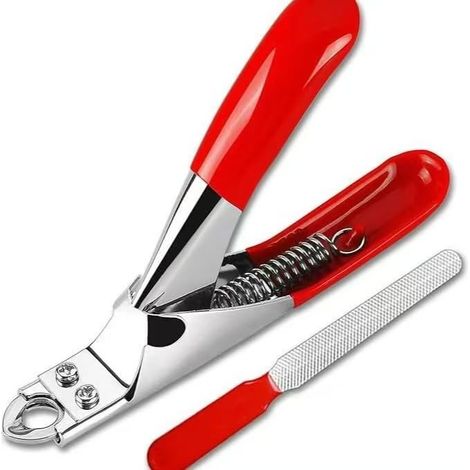Coupe-ongles professionnel pour grands chiens, lames inox, poignées antidérapantes, lime incluse, sécurité anti-coupure trop courte