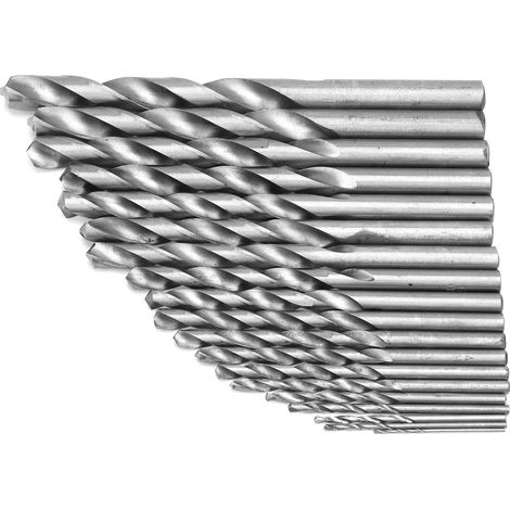19-teiliges HSS-Spiralbohrer-Set mit geradem Schaft aus Hochgeschwindigkeitsstahl (HSS), inklusive Koffer, 1–10 mm (1/5)