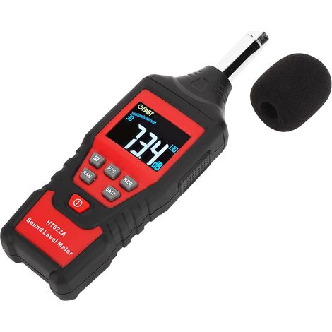 HT622A Digitales Schallpegelmessgerät mit LCD-Anzeige (30–130 dB) und Sprachtester für Geräuschpegel (1/5)
