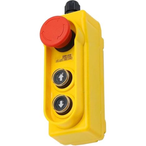 Interrupteur bouton levage pour palan électrique COP, boîtier commande étanche, bouton arrêt urgence, pour grue 2.2kW 220V (1/5)