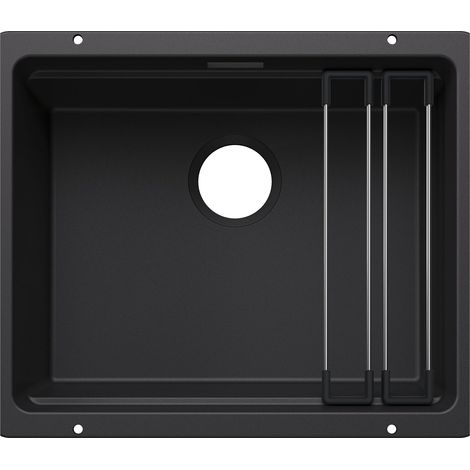 Blanco Etagon 500 - Silgranitspüle, 53x46 cm, mit Zubehör, schwarz 527754 (1/5)