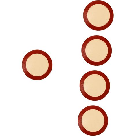 Plaque De Cuisson Ronde Tapis De Cuisson Rond En Silicone 5 Pièces Manique De Four Rouge Tapis Cuisson Patisserie'-'-