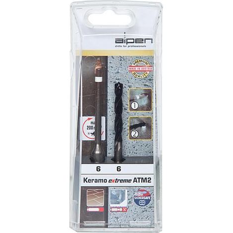 Foret carrelage+beton Alpen Keramo Extreme kit 6,0 mm (1/5)