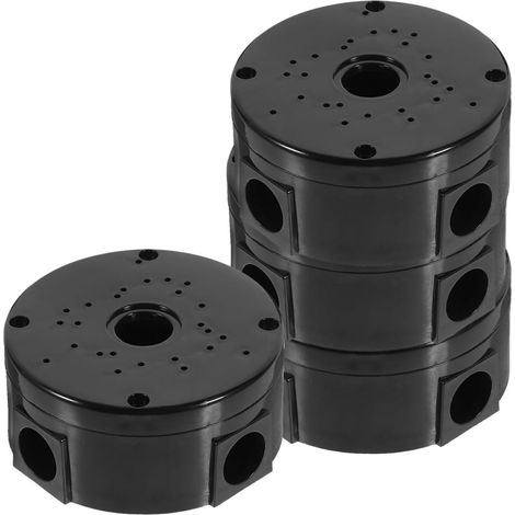 Lot de 4 Supports de Caméra de Sécurité en Plastique Noir 35 Pouces Socles Universels pour Montage Mural ou Plafond Boîtier de Jonction Dissimulant Câbles pour (1/5)