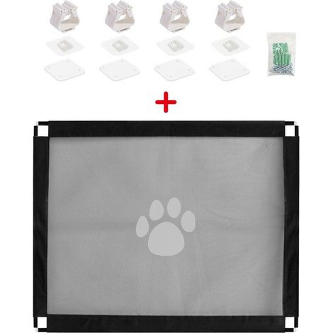 One Piece Dog Paw Print Gate Pet Gate Barrière de sécurité Clôture Isolation Mesh Clôture Facile à installer Clôture de sécurité et animaux verrouillables (1/5)