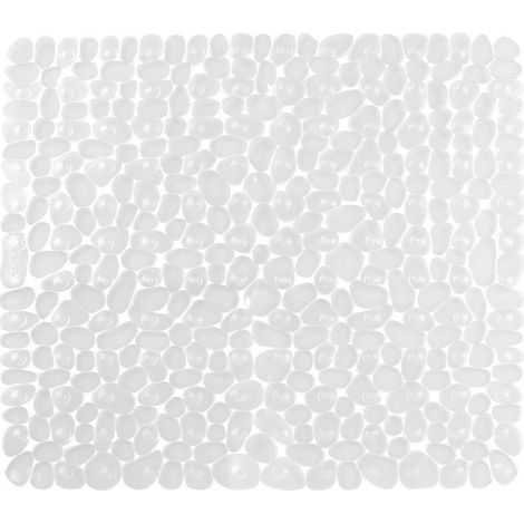 Wenko – Tapis de douche antidérapant 54x54cm – Ventouses pour adhérence – Structure douce et sécurisée – Transparent