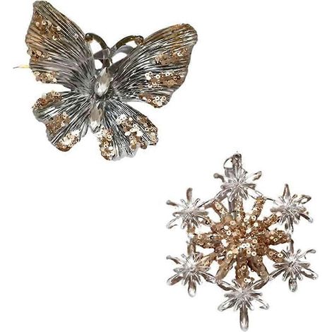 Weihnachtsdekorationen Transparente Schneeflocke Schmetterling Weihnachtsdekoration B (1/5)