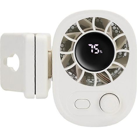 Ansteckbarer Autoventilator mit 360°-Drehung und LED-Anzeige, einstellbaren Geschwindigkeiten, USB-aufladbar, tragbarer Ansteckventilator (1/5)