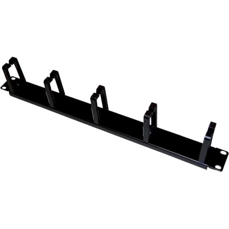 Organizador de cables de 1U y 19" con 5 soportes de plástico, color negro, Alantec PK009