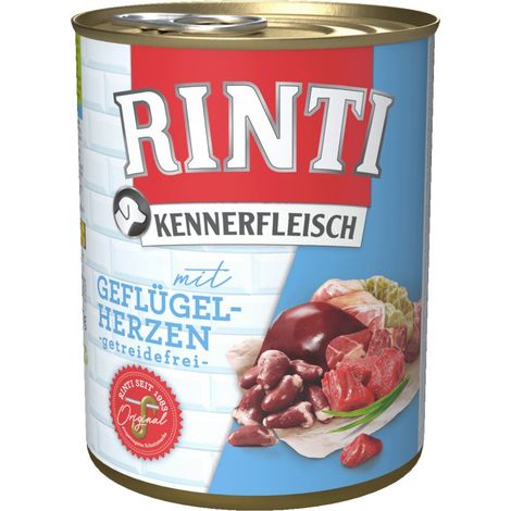 Rinti  Kennerfleisch  Barattolo da 800g - Cuori di pollo 800g