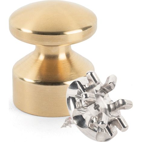 Kit de Fixation : Vis placo Longueur 16 mm Alu + Petite Patère convexe Laiton - L'Attachante (1/5)