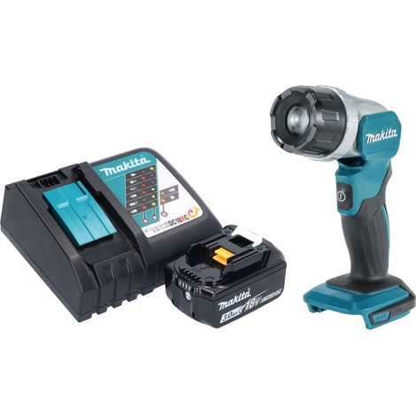 Makita DML 808 RF1 Lampada portatile a batteria 14,4 / 18 V 190 lm LED + 1x batteria ricaricabile 3,0 Ah + caricatore