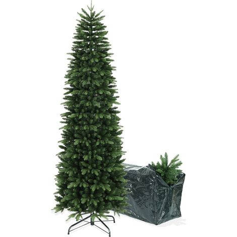 BOP Albero di Natale Slim PE Real touch e PVC, Borsa Omaggio, Enea 240 cm (1/4)
