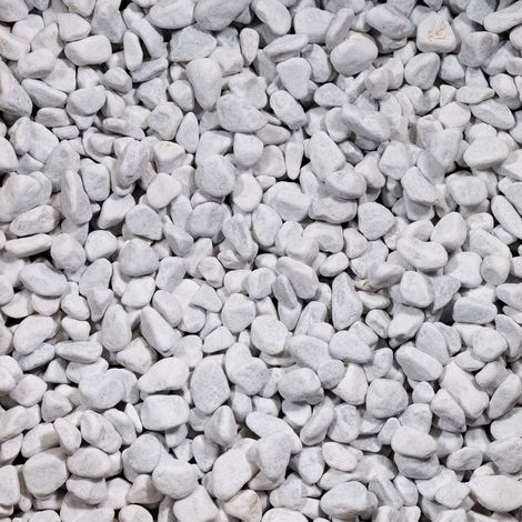 Galet Marbre Blanc Carrare - 15/25 mm - Sac 20 kg (0,3m²)