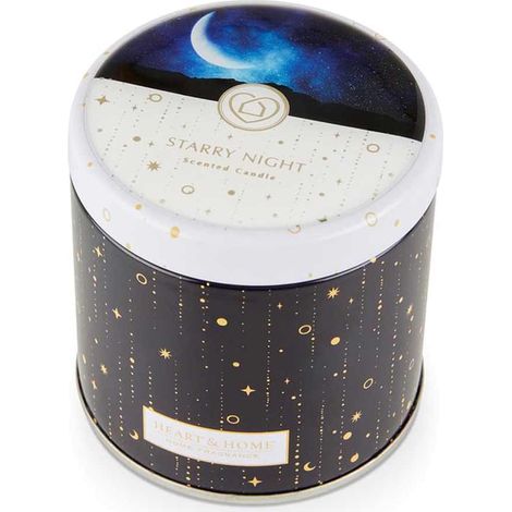 Bougie en boite métal Heart and Home Nuit étoilée (1/3)