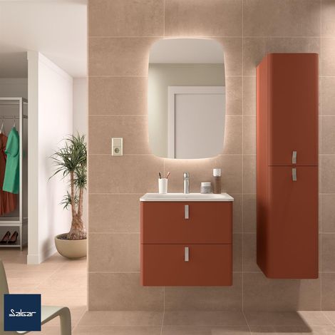 Schrank wandhängend UNIIQ 600 2 Schubladen mit Softeinzug TERRACOTA 598 x 540 x 450 mm (1/2)