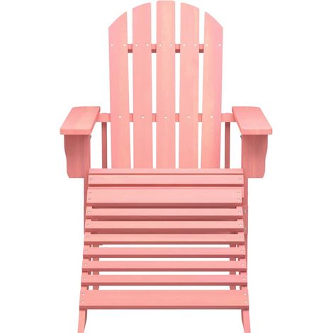 vidaXL Silla jardín Adirondack con otomana madera maciza de abeto rosa (1/2)