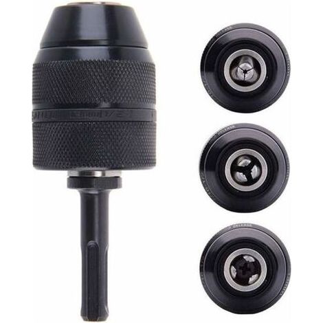 Adaptateur Sds Plus Mandrin autoserrant à fermeture rapide 2-13 mm Mandrin Professionnel Robuste 1/2-20UNF Perceuse Sans Clé de Mandrin à Fermeture Rapide Avec Adaptateur SDS (1/5)