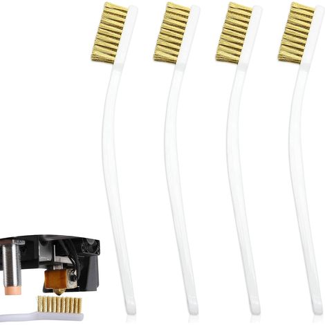 Lot de 4 Brosse métallique, acier inoxydable, poignée plastique, trou suspension, nettoyage rouille cuisine (1/5)