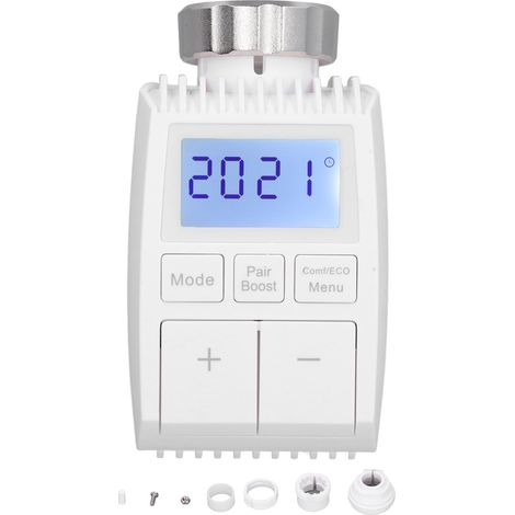 Thermostat Radiateur Intelligent Contrôle par Application, Compatible Bluetooth et Tuya pour Maison Connectée (Sans Piles)