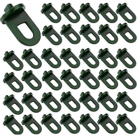 Lot de 50 crochets en plastique pour serre, accessoires pour serre, paniers suspendus, pots de jardin et plantes suspendues. (1/5)
