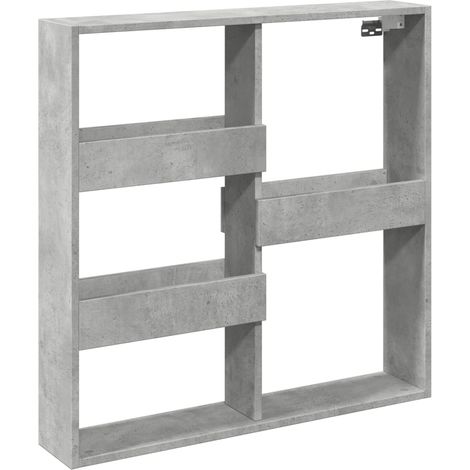 Maison Exclusive - Armadietto a Muro Grigio Cemento 80x15x80 cm Legno Multistrato