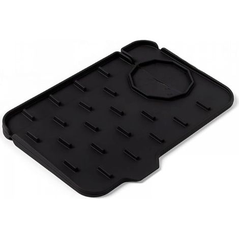 Tampon en silicone domestique (robinets double face gauche et droite disponibles : petit tampon de robinet noir) (1/5)