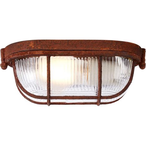 Plafonnier fonctionnel en métal 40 W Couleur Rouillée (1/5)