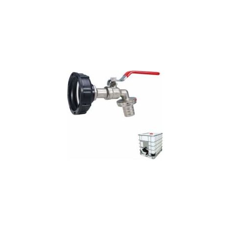 Adaptateur de réservoir IBC Connecteur à filetage, Robinet Cuve 1000L Robinet Recuperateur Eau De Pluie, Robinet Sortie Raccord Vanne Robinet Raccords De Tuyau D'arrosag-Crezuo