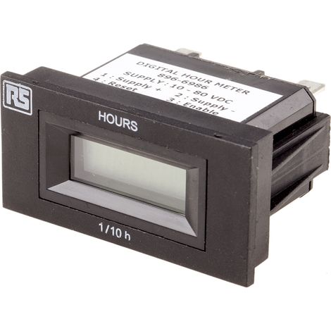 Compteur RS PRO Heures 1080 V c.c. LCD 6 digits ( Prix pour 1 ) (1/2)