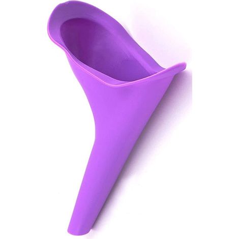 Entonnoir urinaire femme 10 pièces, pipi debout réutilisable en silicone, pratique pour voyager, antidérapant, compact et hygiénique, idéal pour toilettes publiques (1/4)