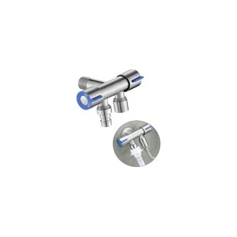 1/2"-Universal-Umstellventil aus Messing, Eckventil, Steuerventil mit Griff für Duschkopf, Waschmaschine, Toilette, Garten