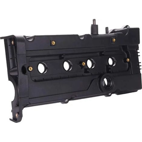 Un ensemble de pièces ABS noires pour Hyundai Accent 2001-2004, comprenant le cache-culbuteurs, la culasse et le moteur. (1/5)