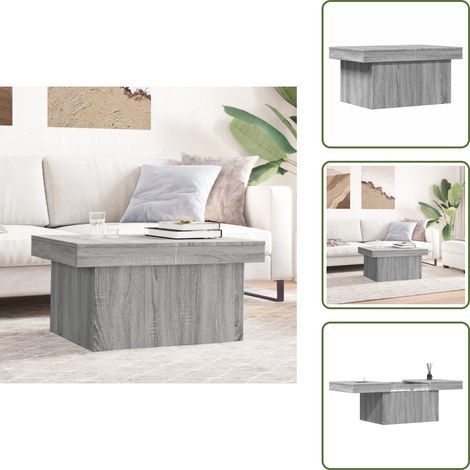 The Living Store Couchtisch Grau Sonoma 100x55x40 cm Holzwerkstoff - Couchtisch - Wohnzimmerstil - Grau Sonoma - Holzwerkstoff - Stauraum (1/5)