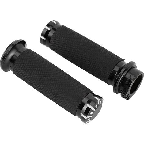 Motorrad-Lenkergriffe aus Aluminium und Gummi, kompatibel mit VRSC XL XR 96-13, Schwarz, 2er-Set (1/5)