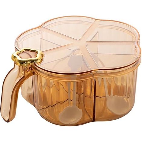 Gewürzaufbewahrungsbox, tragbare und auslaufsichere transparente Aufbewahrungsbox mit Deckel, Aufbewahrungsbehälter (1/4)