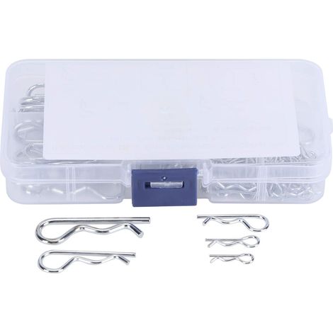 100 Pièces R Goupilles Fendues, M1-M2.5 Pinces à Broches De Tracteur avec Boîte en Plastique Kit D'assortiment Ensemble De Pinces De Fixation avec Boîte De Rangement (1/5)
