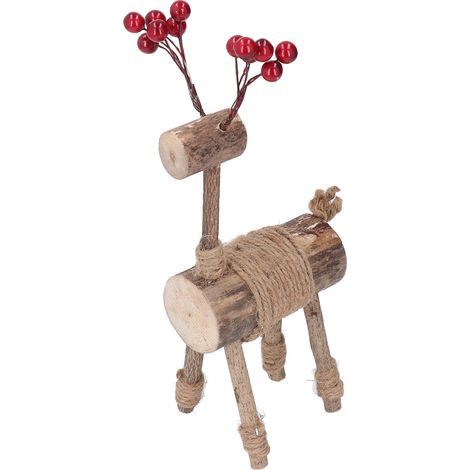Tête de cerf en bois élégante et rétro - Décoration murale salon bureau (1/5)