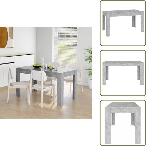 Table de salle à manger Gris béton 140x74,5x76 cm Aggloméré - Table À Manger - Table Ronde - Table Rectangulaire - Meubles De Salle À Manger - Mobilier Moderne (1/5)