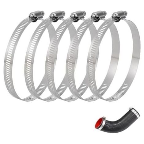 5 Pièces 46-70Mm Collier De Serrage Réglable, Métallique Pour La Plomberie, Piscine, L'Automobile Et Les Applications Mécaniques - (1/5)