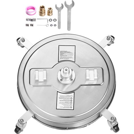 Mophorn Idropulitrice per Superfici in Acciaio Inossidabile con 4 Ruote, 275,8 Bar Max, Connettore Rapido da 3/8, 2 Ugelli a Spruzzo, Doppia Impugnatura, per Cemento, Patio, Marciapiede 550 mm (1/5)