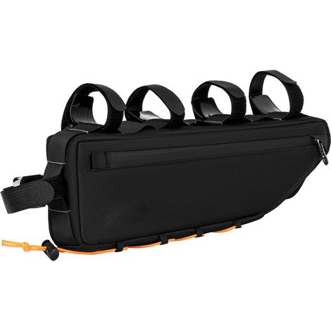 GARRYFIZH Sacoche Cadre Vélo 3L Noir - étanche, Sangles Ajustables, pour Outils, Montagne (1/5)
