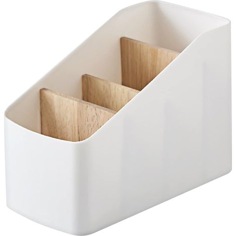 Organizador de control remoto multifuncional, caja de madera extraíble para escritorio, compartimentos para control remoto, caja de madera, caja con compartimentos, caja para control remoto de TV