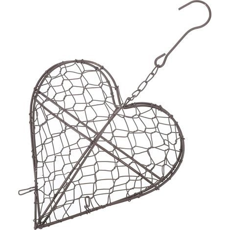 Panier Suspendu Plat en Forme de Coeur Rester Coeurs en Fil de Fer Decoration Interieure décoration intérieure portique Vetement Cintre Porte Plante Mural Le Fer (1/5)