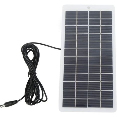 Panneau solaire 5W 12V - Module solaire portable haute efficacité polycristallin avec interface DC. Panneau chargeur solaire économe en énergie pour petits systèmes solaires (1/5)