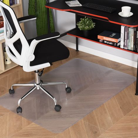 Tapis de chaise de bureau rectangulaire. antidérapants en plastique transparent 90x120cm